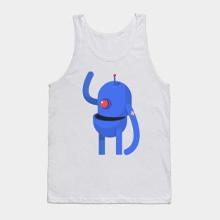 Blue Robot Tank Top